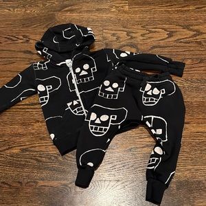 Nununu 6-12 Months Zip Hoodie and Harem Sweatpant Set